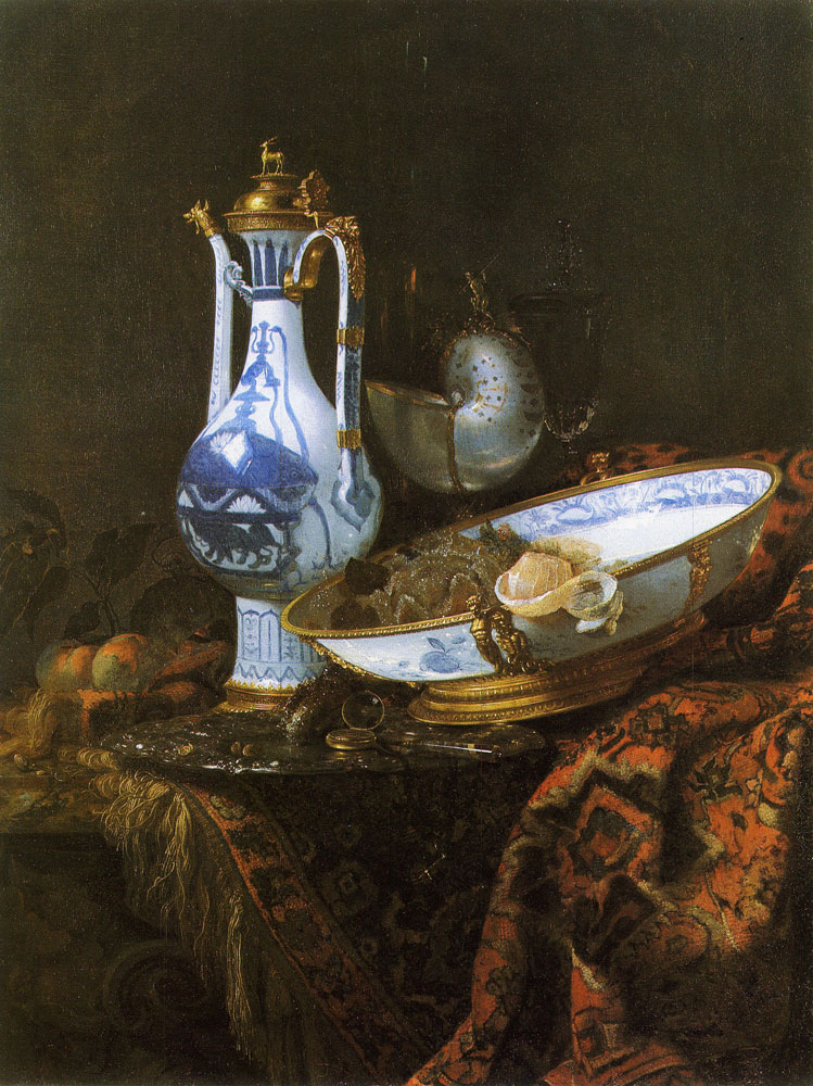 Willem Kalf - Still Life with a Chinese Porcelain Ewer, Dish and Other Objects