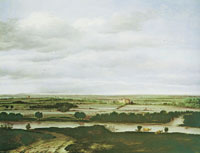 Anthonie van Borssom Landscape near Rhenen with Huis ter Leede
