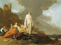 Bartholomeus Breenbergh Landscape with nymphs of the hunt