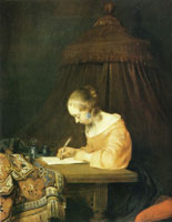 Gerard ter Borch Woman writing a letter