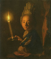 Godfried Schalcken Girl with a candle
