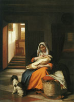 Pieter de Hooch Mother Nursing Her Child