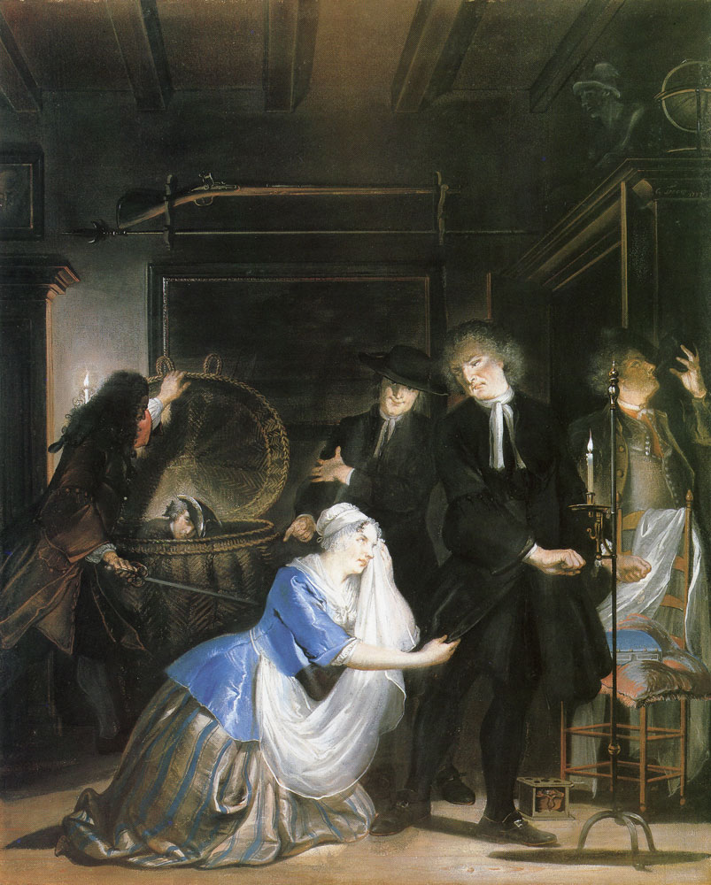 Cornelis Troost - Pretended Virtue Exposed: the Discovery of Volkert in the Laundry Basket