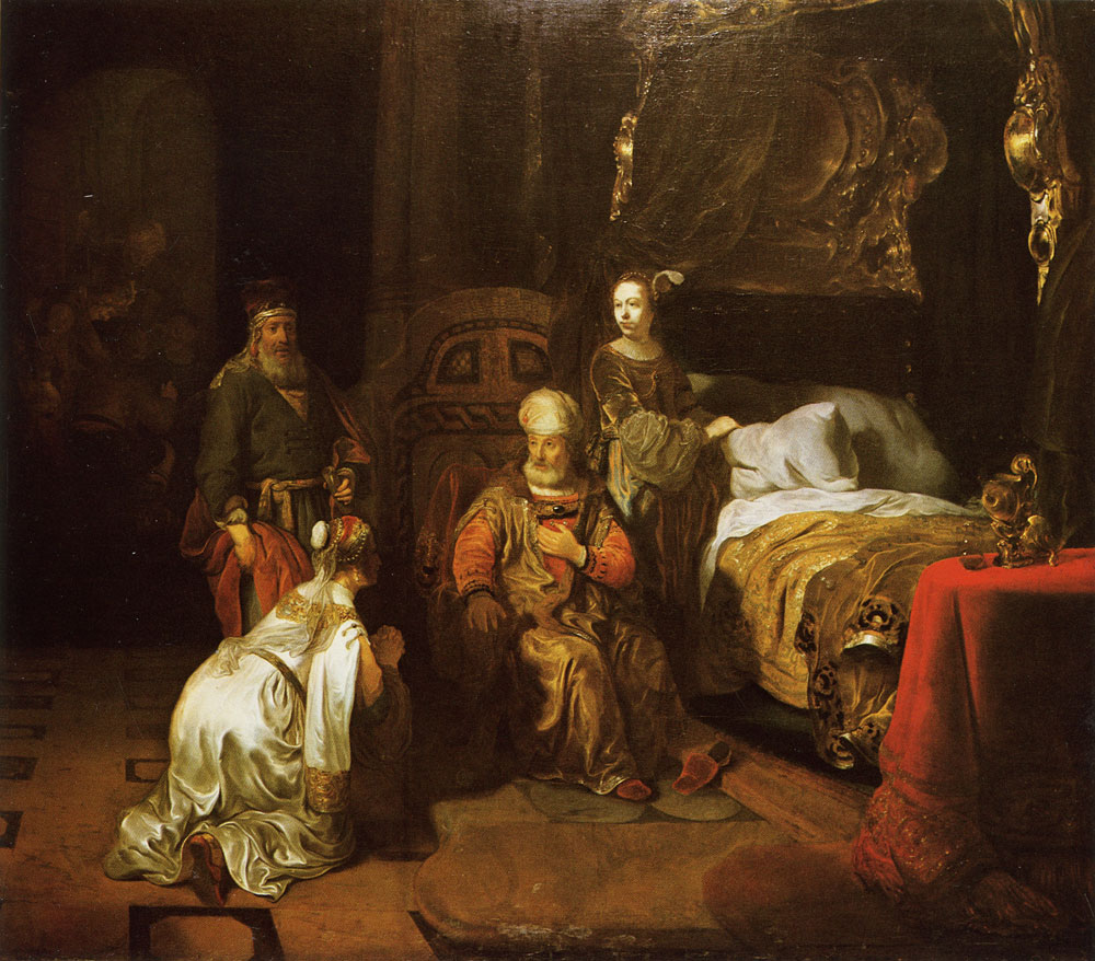 Gerbrand van den Eeckhout - David promisses Bathsheba that Solomon will be his successor