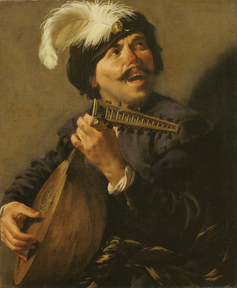 Hendrick ter Brugghen - Singing Male Lute Player
