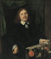 Bartholomeus van der Helst Portrait of a Man at a Desk with Documents