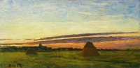 Claude Monet Grainstacks near Chailly at Sunrise
