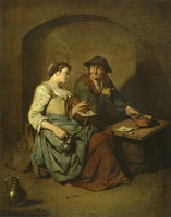 Cornelis Bega Scene at an inn