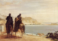 Edgar Degas Promenade beside the Sea