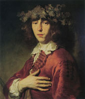 Jacob Adriaensz. Backer Man in a red Polish cloak, wearing a laurel wreath
