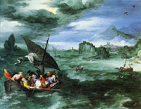 Jan Brueghel the Elder Christ in the storm on the sea of Galilee