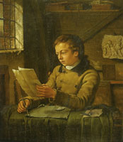 Jan Ekels the Younger A young artist drawing in his studio