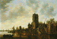 Jan van Goyen River Landscape with the Pellecussen Gate near Utrecht
