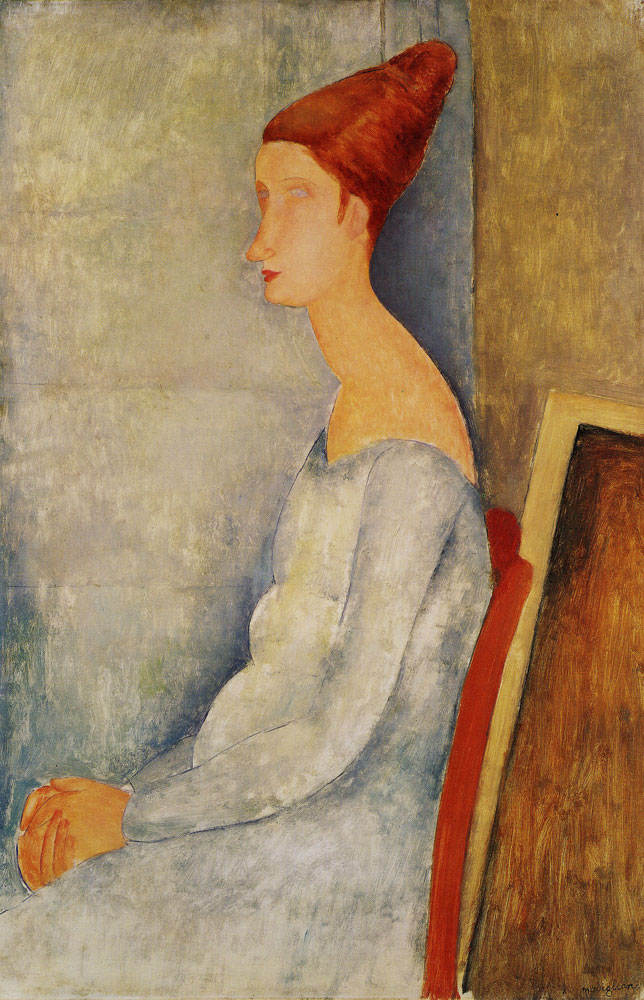 Amedeo Modigliani - Portrait of Jeanne Hébuterne Seated in Profile
