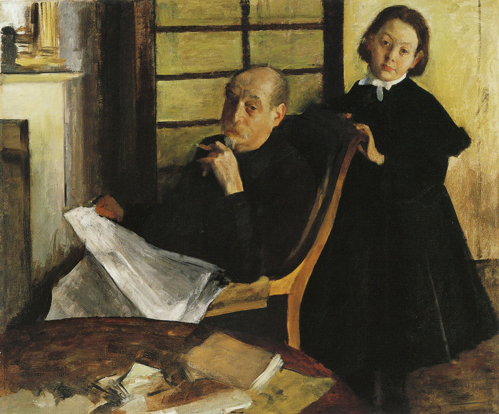 Edgar Degas - Henri Degas and His Niece Lucie Degas