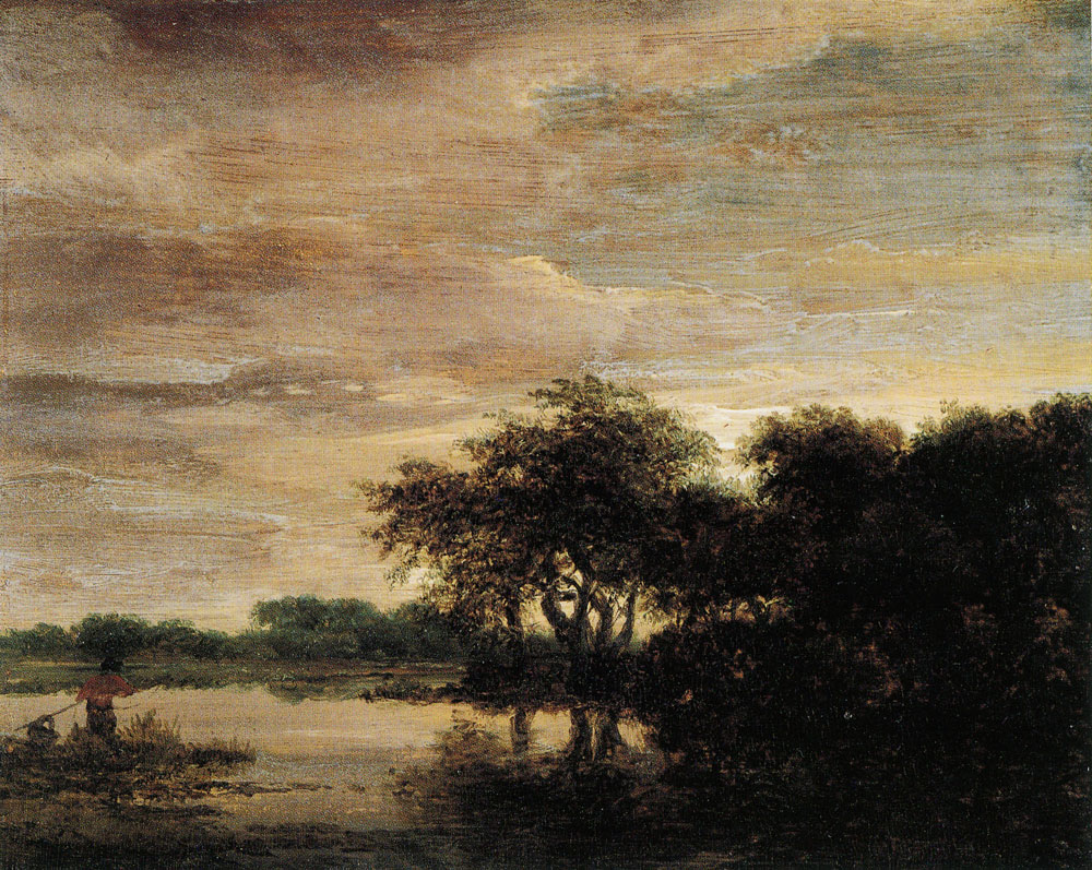 Jacob van Ruisdael - Forest landscape with a lake