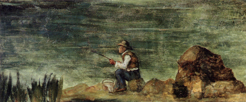 Paul Cézanne - The fisherman on a rock