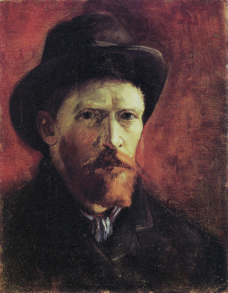 Vincent van Gogh - Self-portrait with dark hat