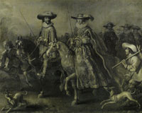 Adriaen van de Venne - Friedrich V and Elizabeth Stuart Returning from the Hunt