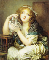 Jean-Baptiste Greuze Girl with Doves