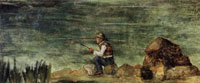 Paul Cézanne The fisherman on a rock