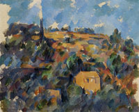 Paul Cézanne Houses on a hill, Provence