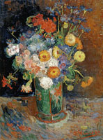Vincent van Gogh Bowl with Zinnias and Geraniums
