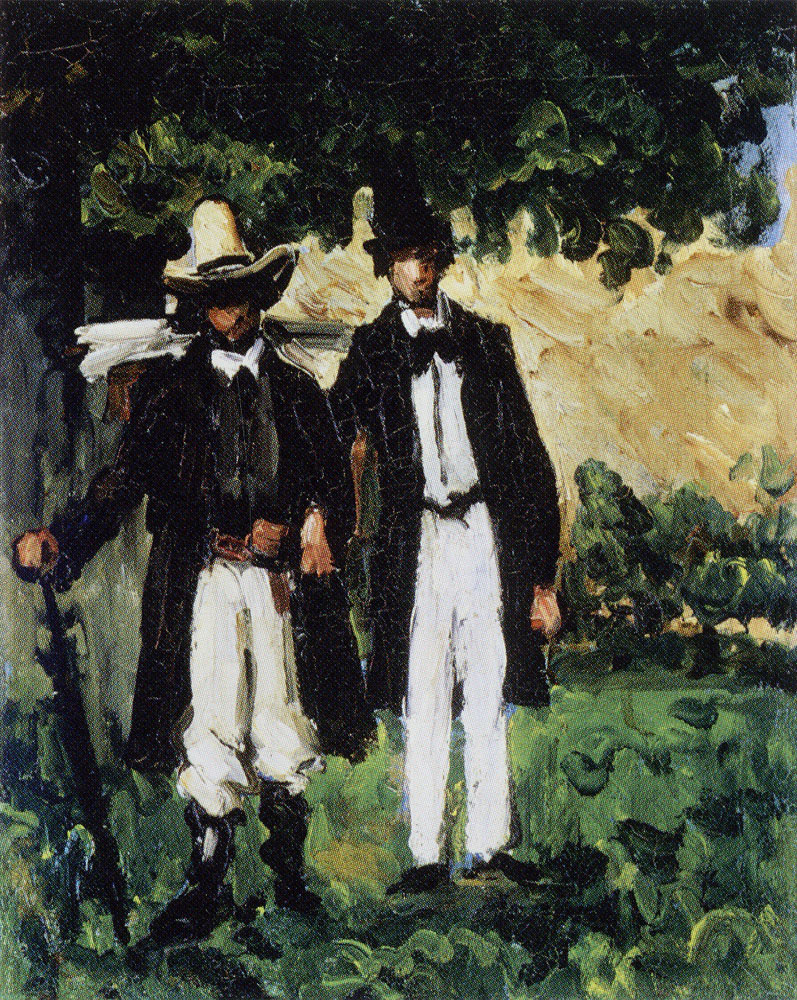 Paul Cézanne - Marion and Valabrèque departing for the motif