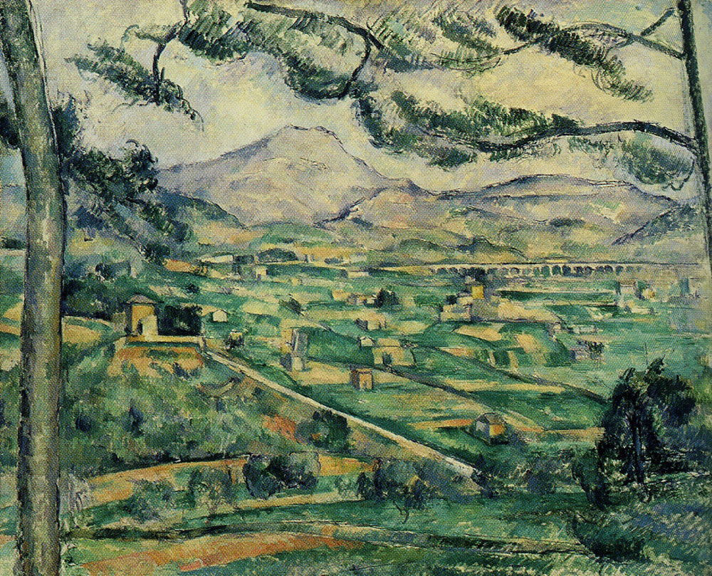 Paul Cézanne - Montagne Sainte-Victoire with large pine