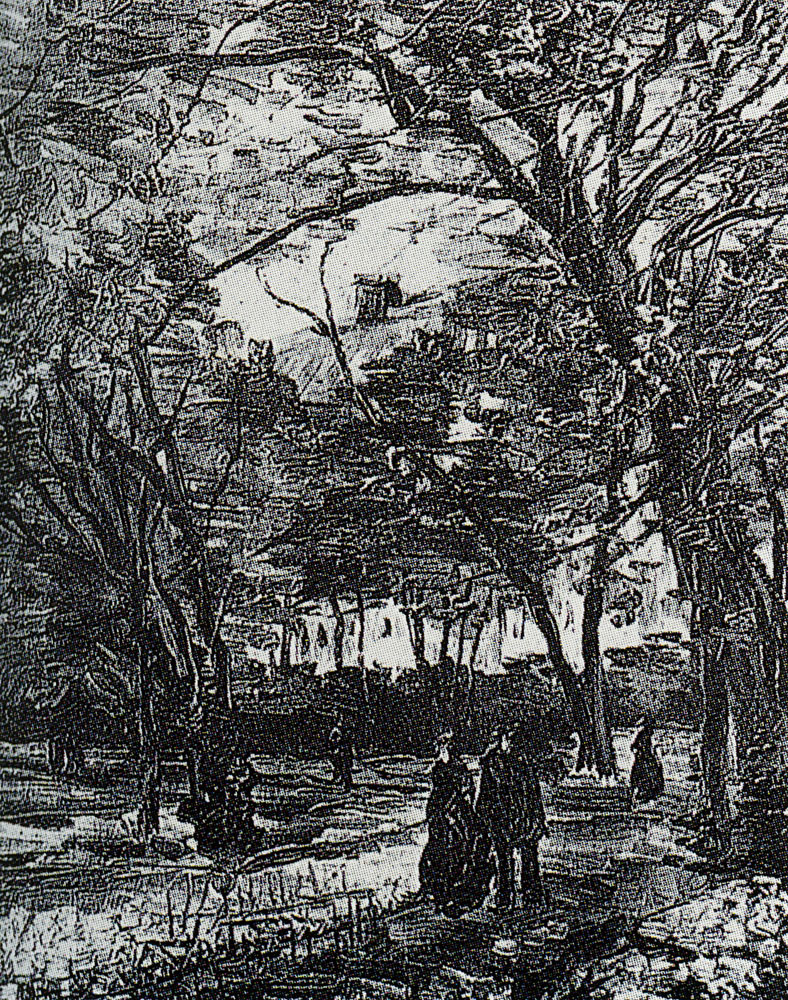Vincent van Gogh - The Bois de Boulogne with people walking