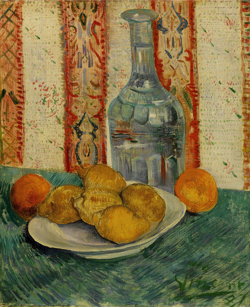 Vincent van Gogh - Carafe and dish with citrus fruit