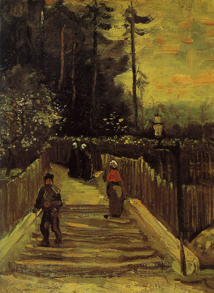 Vincent van Gogh - A path in Montmartre
