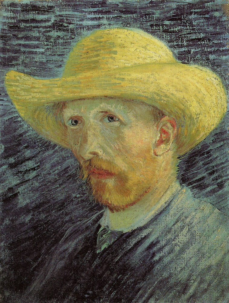 Vincent van Gogh - Self-portrait with straw hat