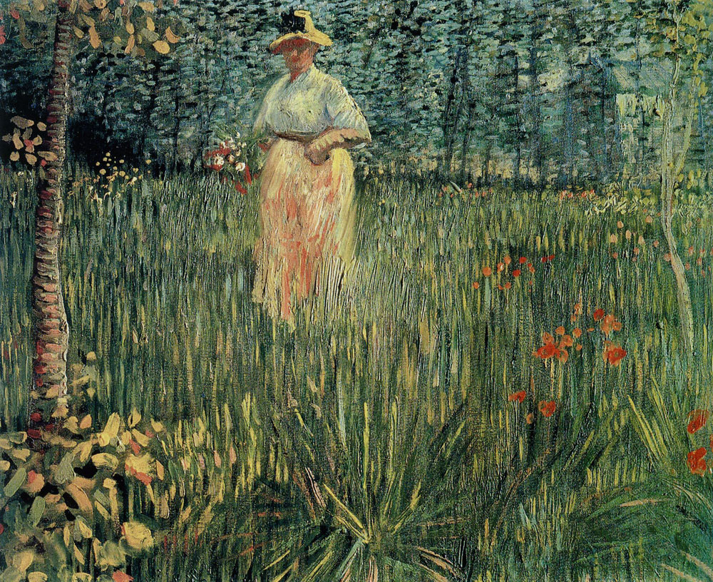 Vincent van Gogh - Woman Walking in a Garden