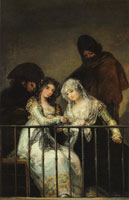 Attributed to Francisco Goya Majas on a Balcony