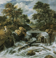 Jacob van Ruisdael Landscape with waterfall