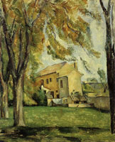 Paul Cézanne Chestnut trees and farm at the Jas de Bouffon