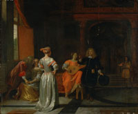Pieter de Hooch Interior with figures