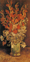 Vincent van Gogh Vase with gladioli and other flowers