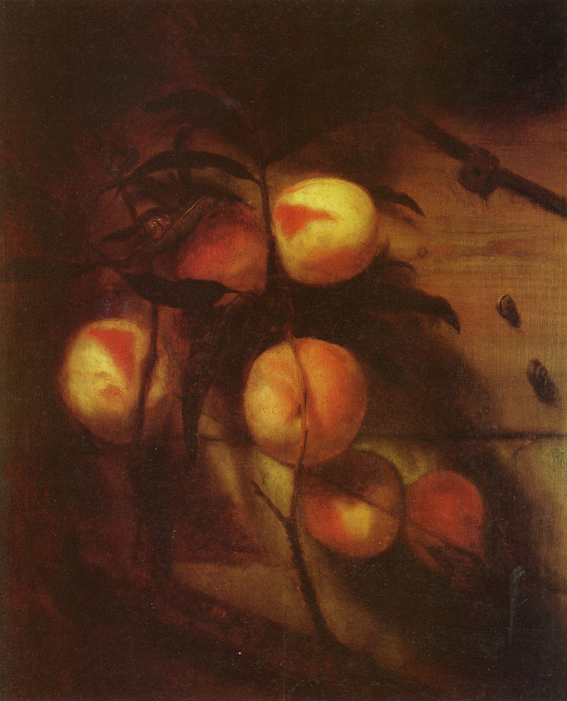 Nicolaes Maes - Still life with peaches