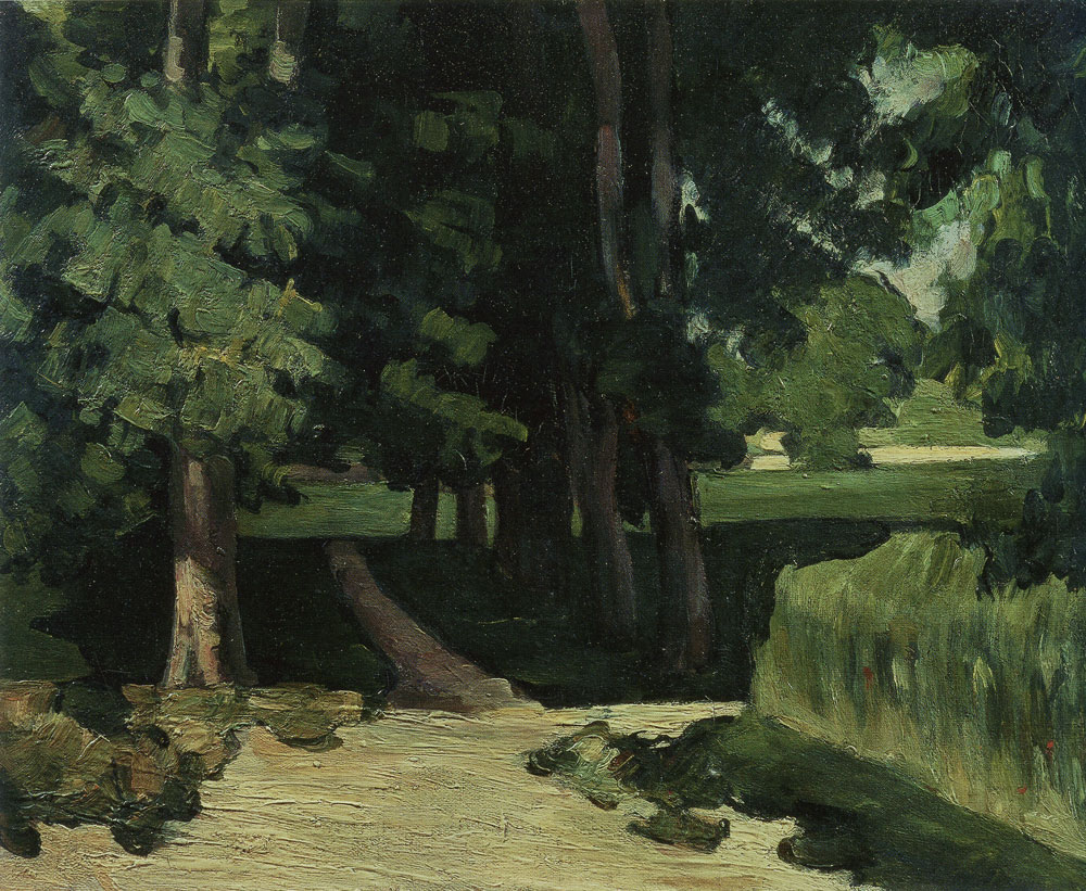 Paul Cézanne - Chestnut trees and basin at the Jas de Bouffan