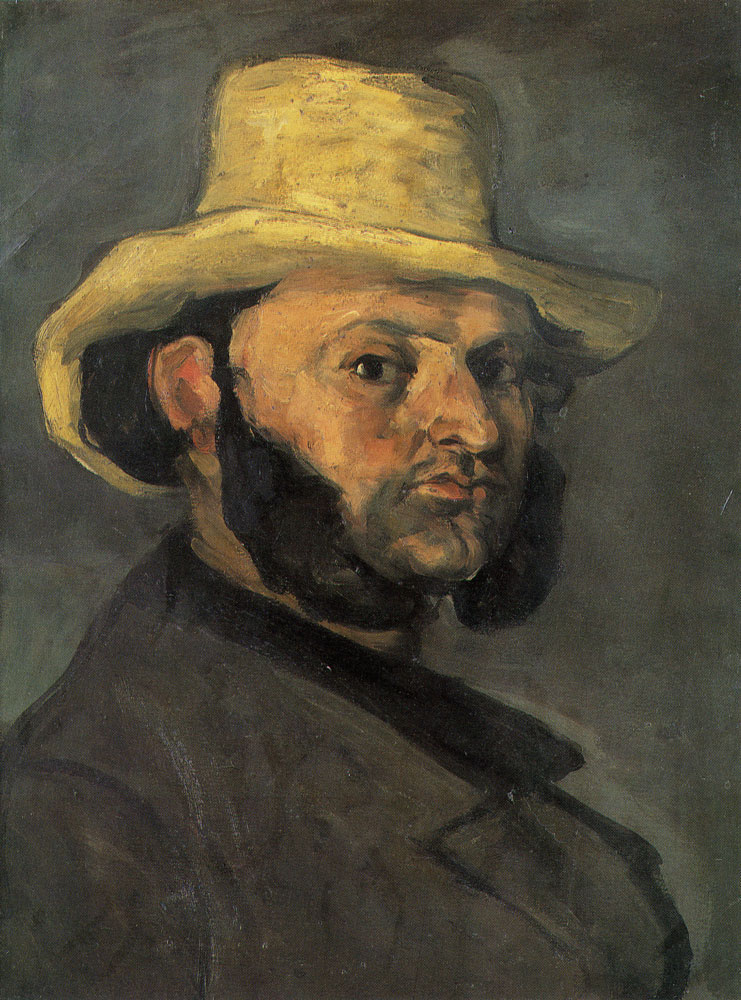 Paul Cézanne - The man with a straw hat – Gustave Boyer