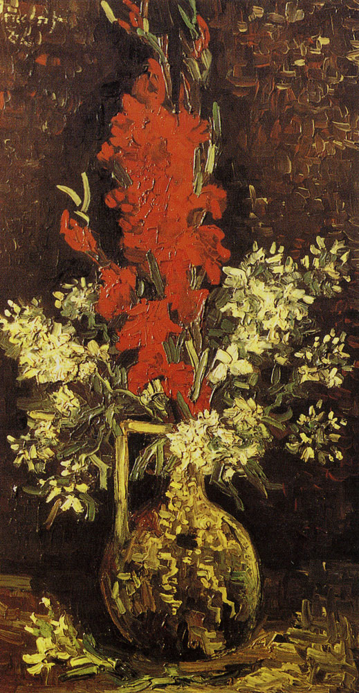 Vincent van Gogh - Vase with gladioli and wallflowers