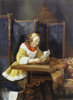 Gerard ter Borch A Lady reading a Letter