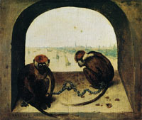 Pieter Bruegel the Elder Two monkeys