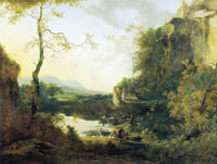 Attributed to Willem de Heusch Italian Landscape with a Pool