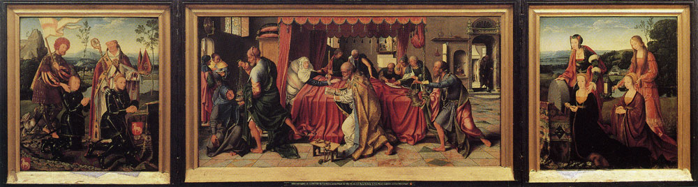 Joos van Cleve - The death of the Virgin triptych