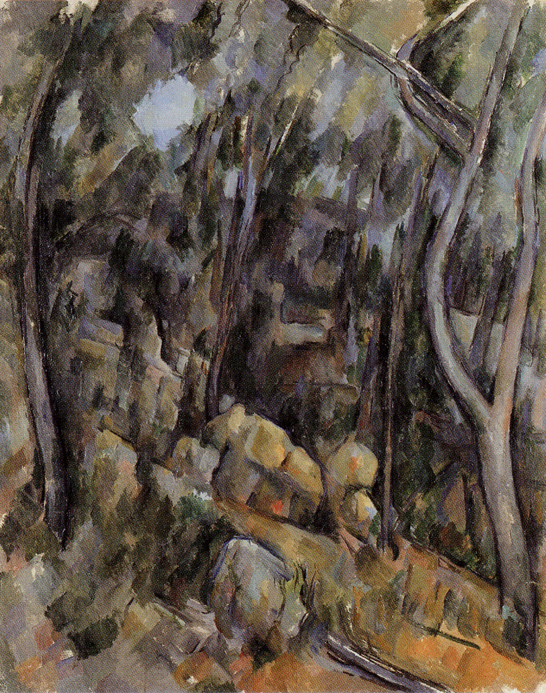 Paul Cézanne - Sous-bois in front of the grottoes above the Château Noir