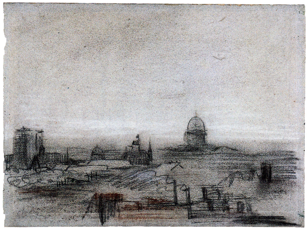 Vincent van Gogh - View of Paris with the Panthéon