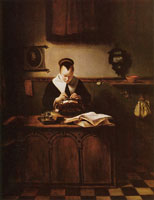Nicolaes Maes The lace maker